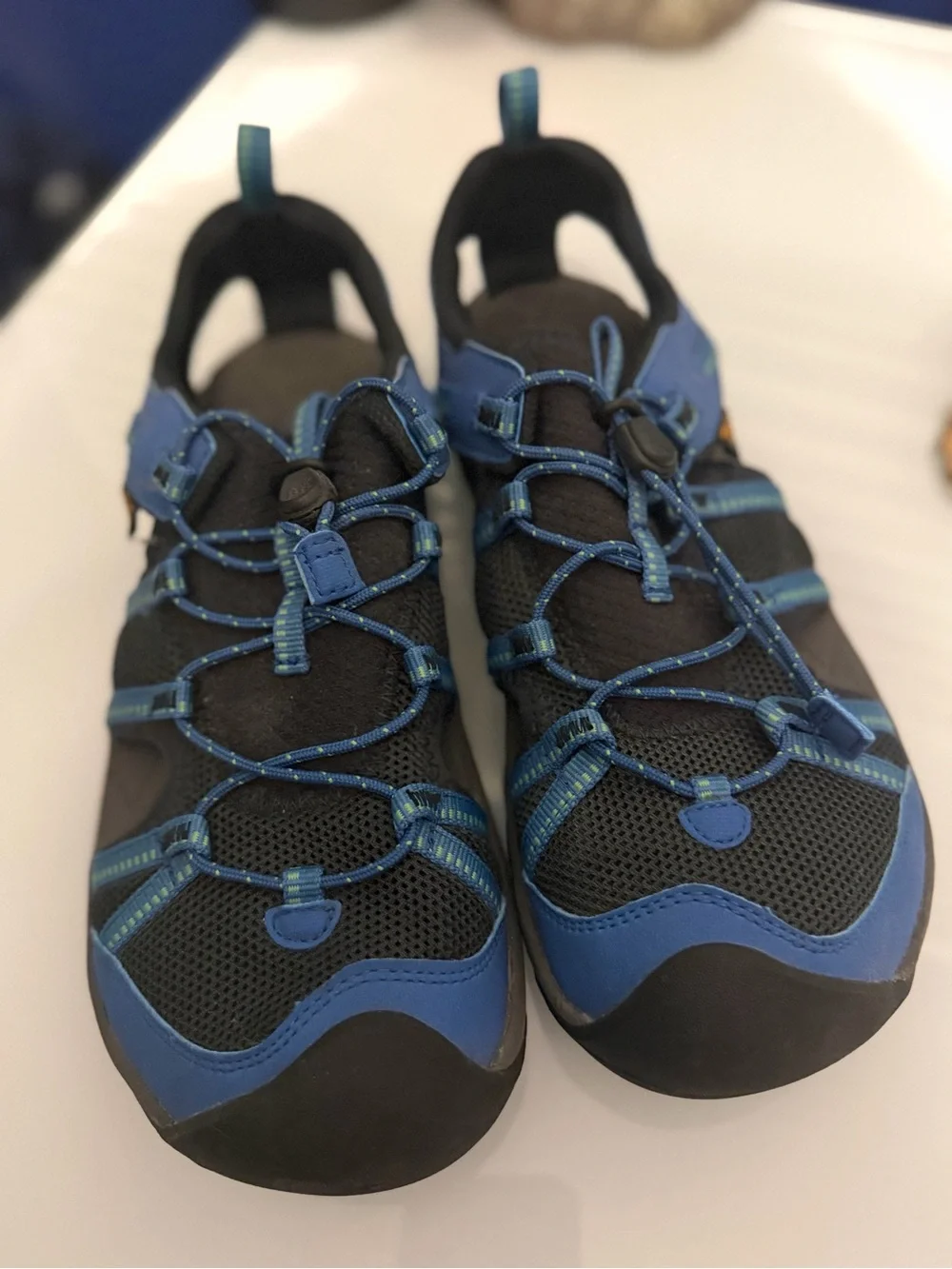 Teva Black and Blue Quick-Adjust Outdoor Sandals